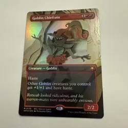 Goblin Chieftain FOIL Borderless 135 Special Guests SPG ECL MTG Mythic Unplayed - Image 2