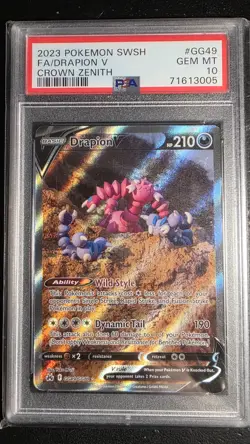 2023 Pokemon FA Drapion V #GG49 Full Art Galarian Gallery TCG SWSH Psa 10 - Image 1