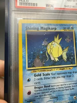 Pokemon Shining Magikarp Neo Revelation Unlimited PSA 8 Swirl W/Blue Jewel Guard - Image 2
