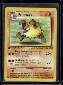 1999 Pokemon Jungle 1st Edition Primeape #43/64 - Image 1