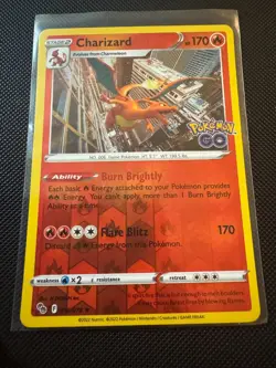 Pokemon TCG Charizard Holo Rare Reverse Holo Pokemon Go 10/078 - Image 1