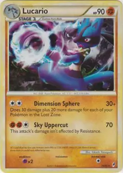 1x Lucario - 14/95 - Rare Moderately Played Pokemon HGSS - Call of Legends - Image 1