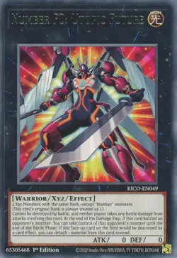 Yugioh 3x Number F0: Utopic Future KICO-EN049 1st Edition Rare M/NM - Image 1