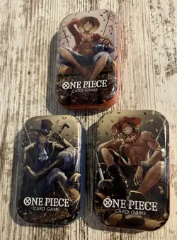 One Piece Tin Pack Set Vol 2 Set of 3 | TS-02 OP-13 | Factory Sealed | Bandai | - Image 1