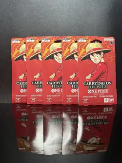 One Piece TCG - Carrying On His Will - Sleeved Booster Packs Lot Of 5 - Sealed - Image 1