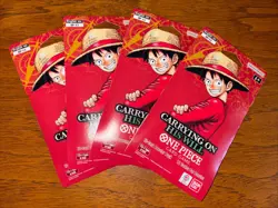 Lot Of 4 NEW Sealed One Piece TCG Carrying on His Will Sleeved Booster Packs - Image 1
