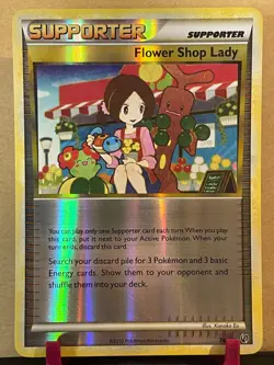 Pokemon TCG Flower Shop Lady 74/90 - Trainer - Undaunted - Reverse Holo - LP - Image 1
