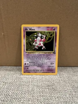 * Mr. Mime Pokemon TCG Jungle Set Unlimited 6/64 Rare Holo Vintage 1999 LP - Image 1