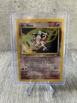 Mr. Mime 6/64 Unlimited Jungle Set Holo Rare 1999 English Pokemon Card TCG WOTC - Image 1