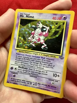Pokemon TCG Mr. Mime Jungle 6/64 Holo Unlimited Holo Rare - Image 1