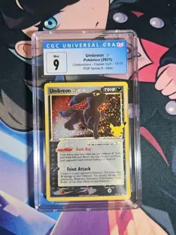 Pokemon Celebrations Umbreon Gold Star #17/17 Classic Collection, Graded CGC 9 - Image 1