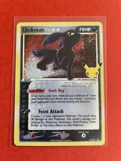 Pokemon Umbreon 17/17 Celebrations Gold Star 25th Classic Holo - Image 1