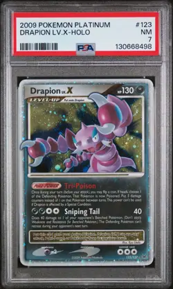 Pokemon Drapion Lv.X-Holo Pokemon Platinum 123 NM PSA 7 - Image 1