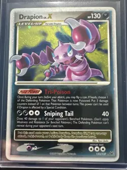 2009 POKEMON PLATINUM 123 DRAPION LV.X-HOLO - Image 1