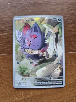 N's Zorua Pokemon Card Scarlet & Violet Promo Card 189 Full Art - Image 1