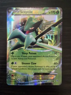2015 Pokemon TCG Card Sceptile EX Ancient Origins XY 7/98 Holo Ultra Rare LP - Image 1