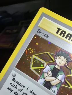 Pokemon TCG English Card Gym Heroes Trainer Brock 15/132 Holo Rare 🌀SWIRL🌀 - Image 3