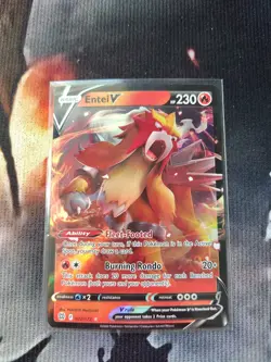 Entei v 22/172 Pokemon TCG Sword & Shield Brilliant Stars Ultra Rare Card - Image 1