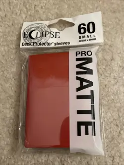 Eclipse Pro Matte Red Small Deck Protector Card Sleeves 60 Count 62MM x 89MM - Image 1