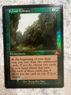 Sylvan Library (Retro Frame) Dominaria Remastered - Foil - NM - MTG - Image 1