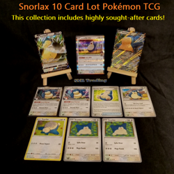 Snorlax 10 Card Lot Pokemon TCG Holo V ex Prismatic Evolutions Sword Shield - Image 1