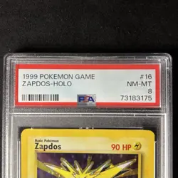 Zapdos 16/102 PSA 8 Pokemon TCG Base Set 1999 Holo Rare - Image 3