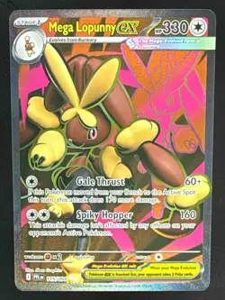 2025 Pokemon Phantasmal Flames - PFL EN Mega Lopunny ex #115/094 Ultra Rare - Image 1