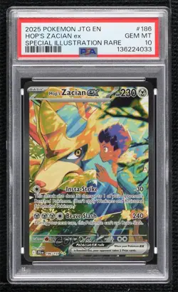 Hop's Zacian ex Special Illustration Rare Pokemon Journey Together JTG PSA 10 - Image 1