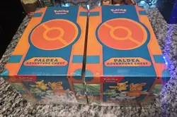 2x New Paldea Adventure Chests Factory Sealed Pokemon Pikachu 088 Promo 12 Packs - Image 3
