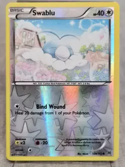 SWABLU 124/162 COMMON BREAKTHROUGH POKEMON REVERSE HOLO LP - Image 1