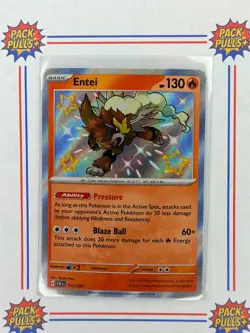 Entei Holo Rare Baby Shiny Paldean Fates 112/091 Pokemon TCG - Image 1