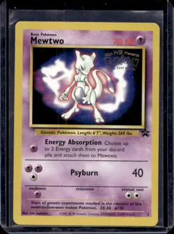1999 Pokemon Wizards Black Star Promos Mewtwo #3 - Image 1