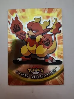 TOPPS POKEMON TV ANIMATION MAGMAR #126 HOLO SERIES 3 BLUE LOGO - Image 1