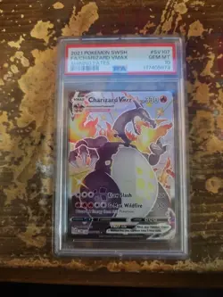 2021 Pokemon SWSH Shining Fates Charizard VM Shiny Vault #SV107/SV122 PSA 10 - Image 1