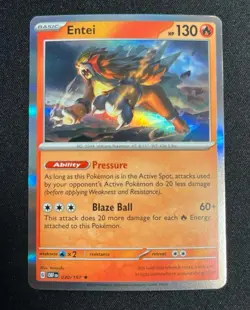 Entei #30 Holo Obsidian Flames Pokemon TCG - Image 1