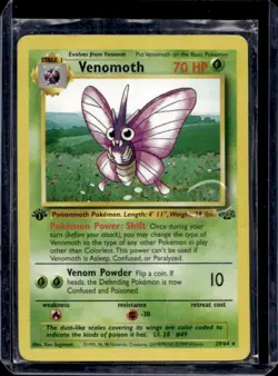 1999 Pokemon Jungle 1st Edition Venomoth #29/64 - Image 1