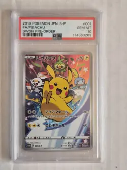 PSA 10 Pikachu 001/S-P Pokemon S Promo Japanese 2019 Swsh Pre Order - Image 1