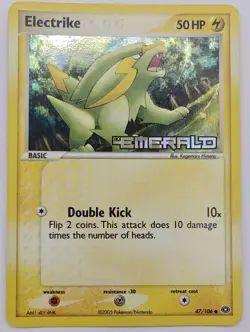 Pokemon TCG- Electrike 47/106 Emerald Reverse Holo Stamped NM - Image 1