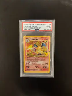 2021 Pokemon Celebrations Charizard Holo Rare PSA 10 4/102 - Image 1