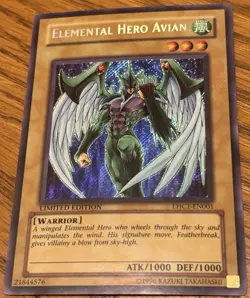 Yugioh Elemental Hero Avian EHC1-EN001 Secret Rare Limited Edition DMG 🔥🔥 - Image 1