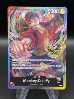 ONE PIECE TCG MONKEY D. LUFFY RARE 3RD ANNIVERSARY PROMO ALT ART ST01-012 NM - Image 1