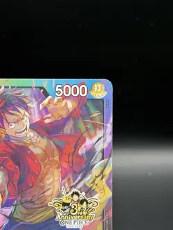 ONE PIECE TCG MONKEY D. LUFFY RARE 3RD ANNIVERSARY PROMO ALT ART ST01-012 NM - Image 4