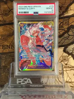 Monkey.D.Luffy (119) OP05-119 Awakening of the New Era Foil PSA 10 - Image 1