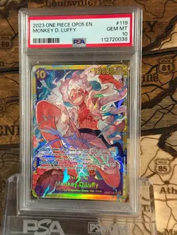 Monkey.D.Luffy (119) OP05-119 Awakening of the New Era Foil PSA 10 - Image 2