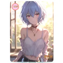 Rei SSR - Evangelion - Goddess Story Anime Waifu Trading Card - Image 1