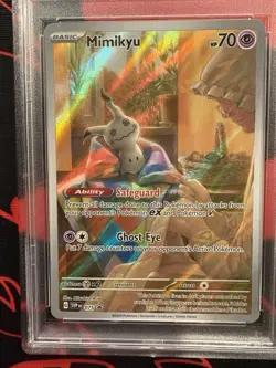 PSA 9 Mimikyu 075 Paldean Fates ETB Black Star Promo Cards Holo - Image 2