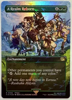 A Realm Reborn (Borderless) (Chocobo Track Foil) - Final Fantasy Magic MTG -NM - Image 1