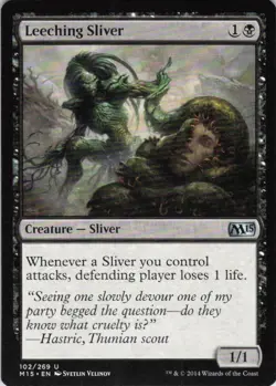 MTG Leeching Sliver (102) | NM | Magic 2015 {M15} - Image 1