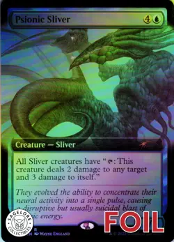 MTG Psionic Sliver (Extended Art) (621) | LP Foil | Secret Lair Drop {SLD} - Image 1