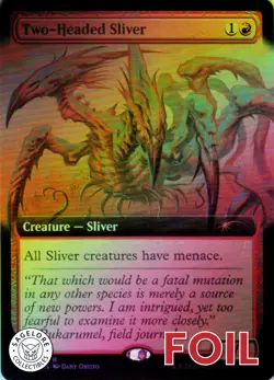 MTG Two-Headed Sliver (Extended Art) (646) | LP Foil | Secret Lair Drop {SLD} - Image 1